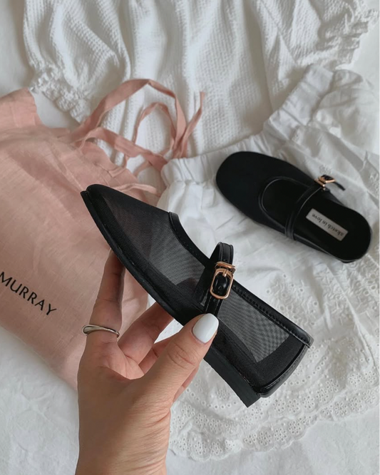1016 Sheer Mesh Mary Janes (KID)