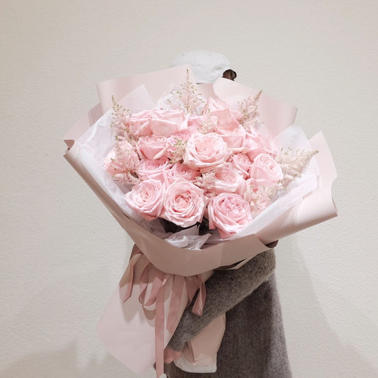 Pink Garden Rose Bouquet