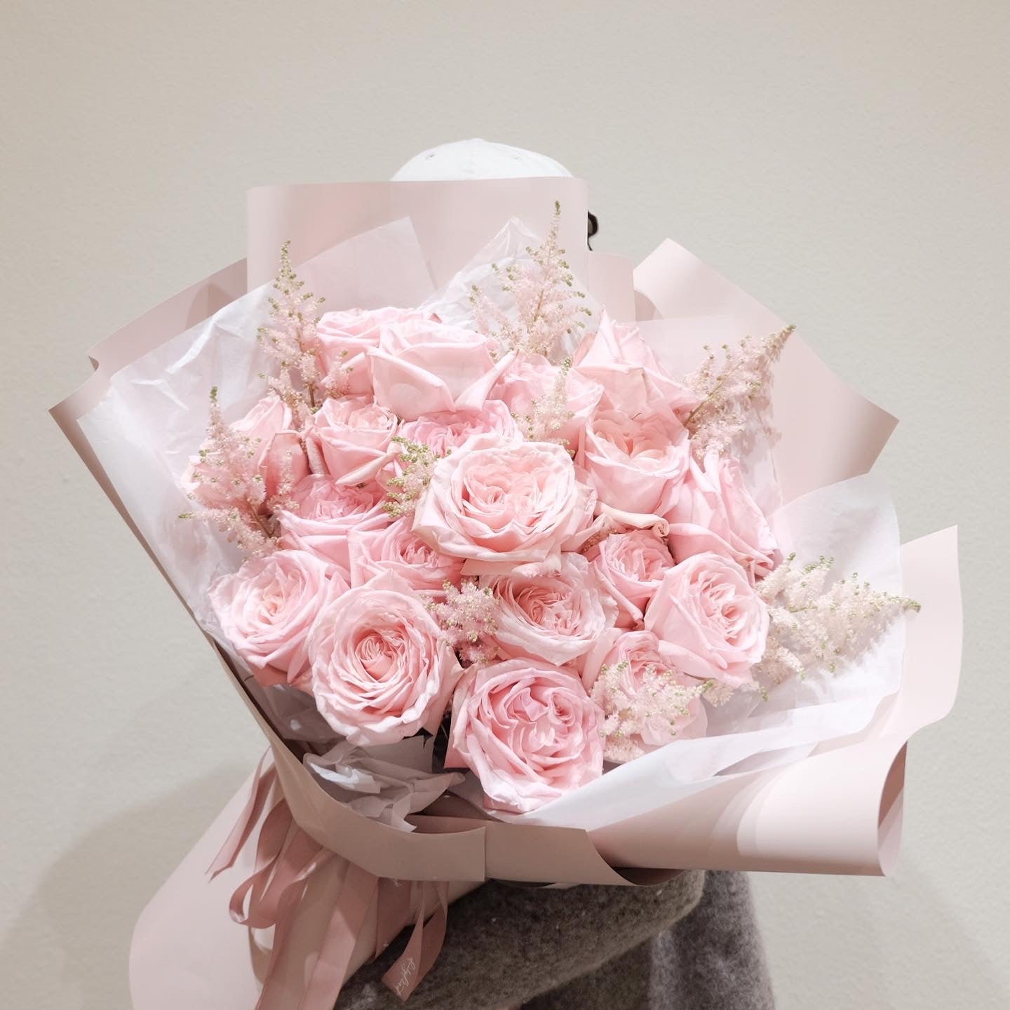 Pink Garden Rose Bouquet
