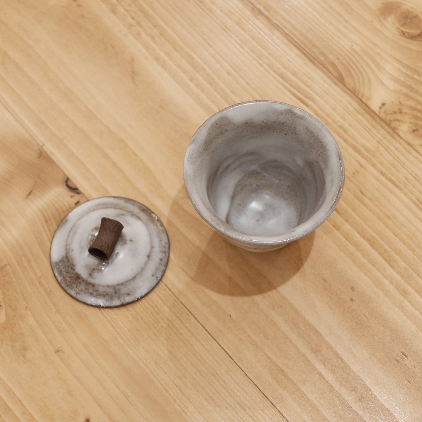 煙白釉 | 陶茶蓋碗