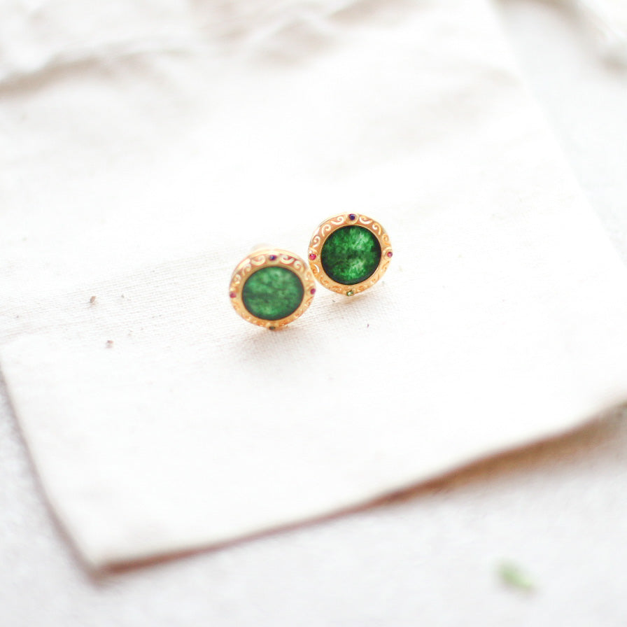 MoD Series | Vintage Jade Stud Earrings