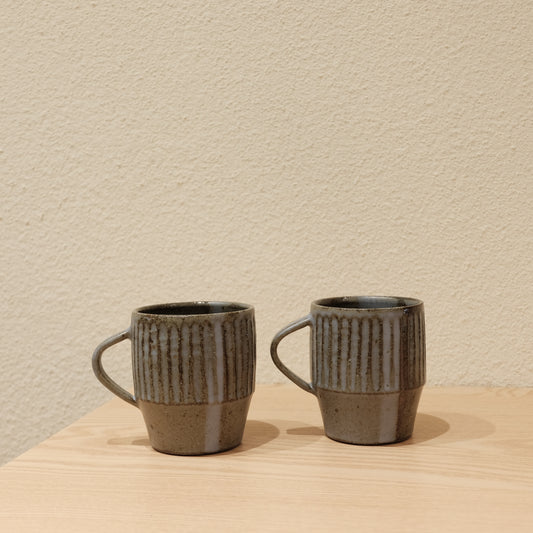霜霧釉 | 條紋馬克杯