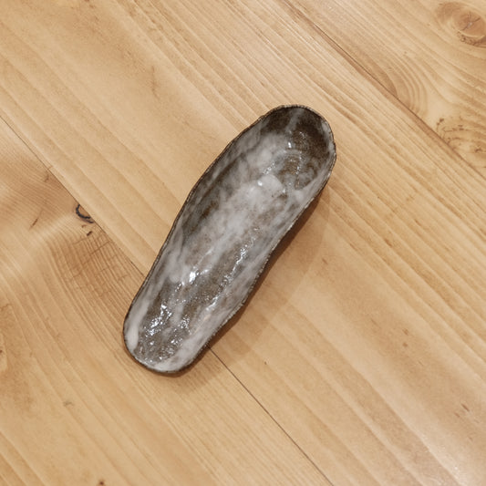 煙白釉 | 手捏茶則