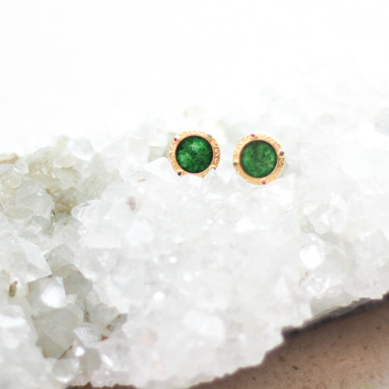 MoD Series | Vintage Jade Stud Earrings