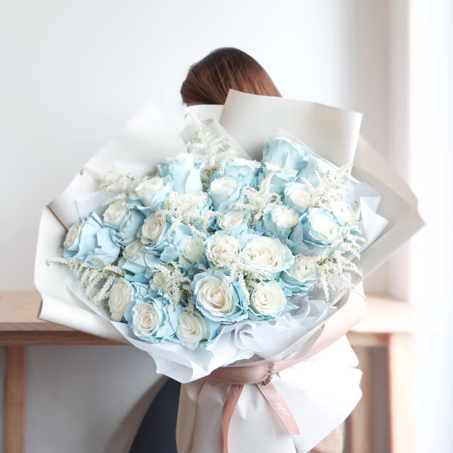 Baby Blue Rose Bouquet
