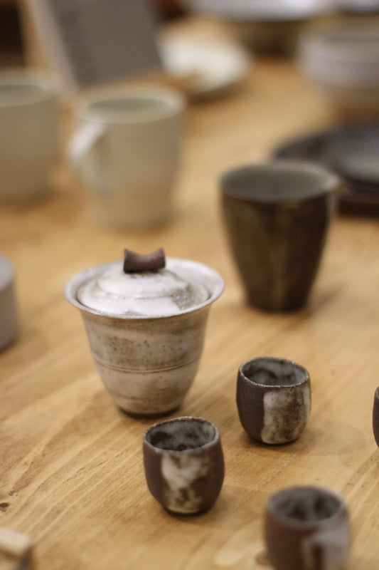 煙白釉 | 陶茶蓋碗