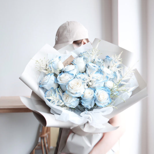 Powder Blue Rose Bouquet