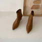 5134 Pointed-Toe Leather Boots