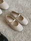 1013 Blanc Mary Janes (KID)