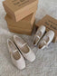 1013 Blanc Mary Janes (KID)
