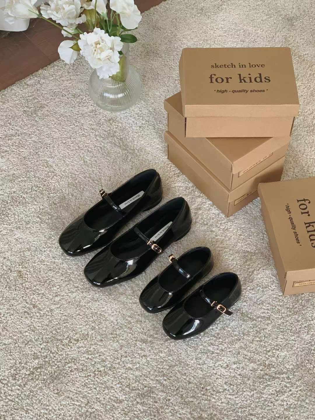 1013 Blanc Mary Janes (KID)