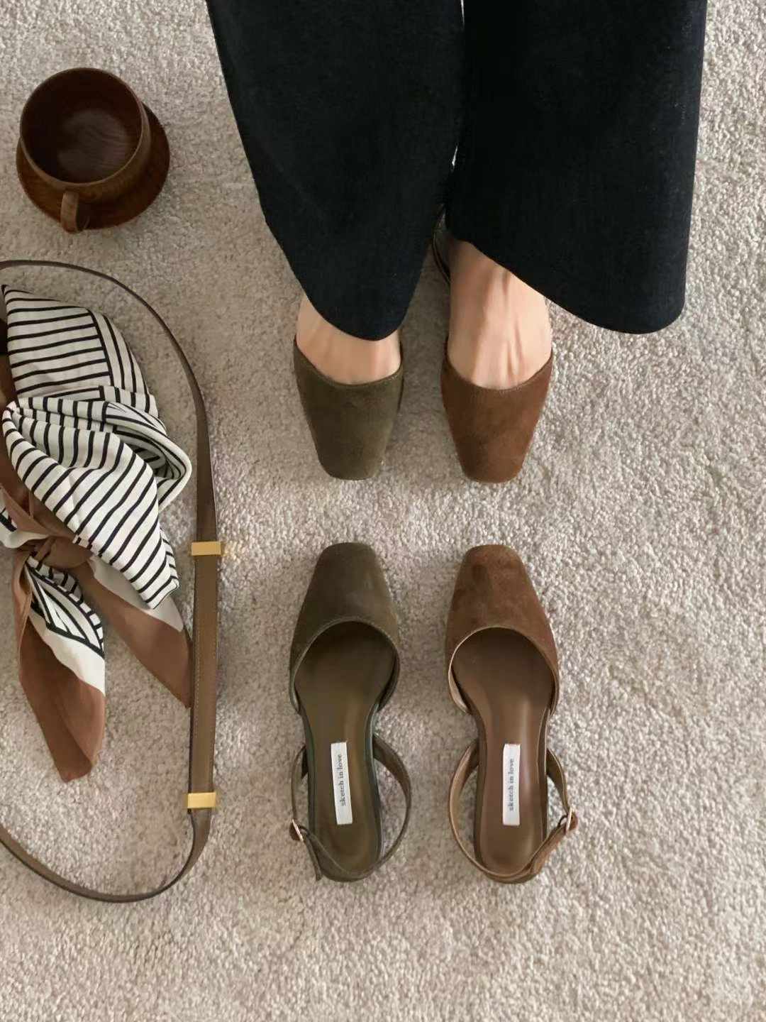 1037 Slingback Flats