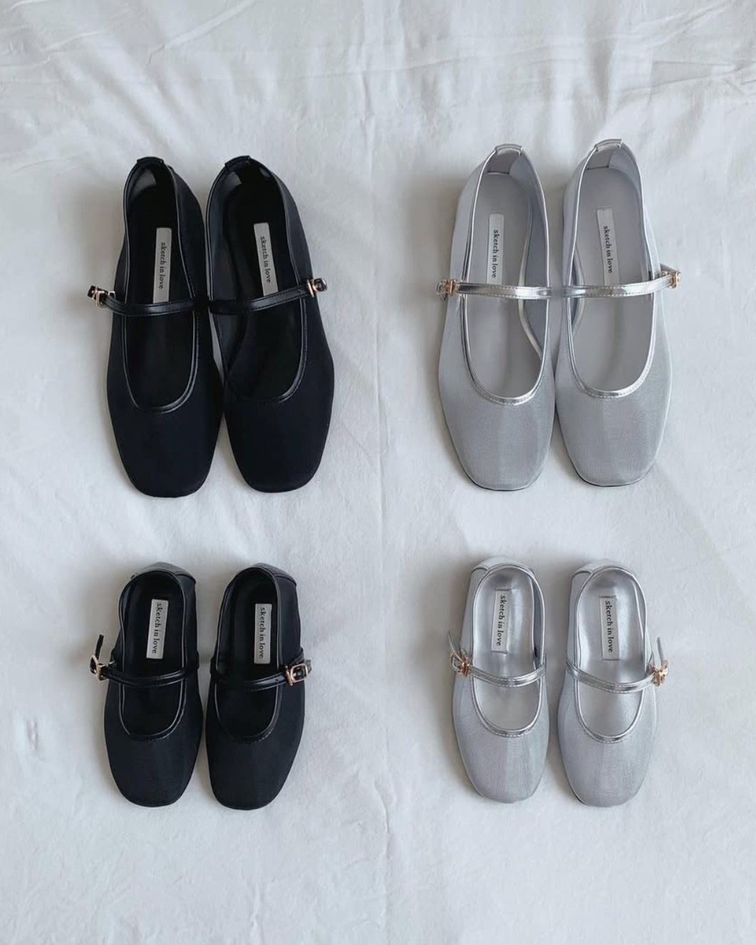 1016 Sheer Mesh Mary Janes (MOM)