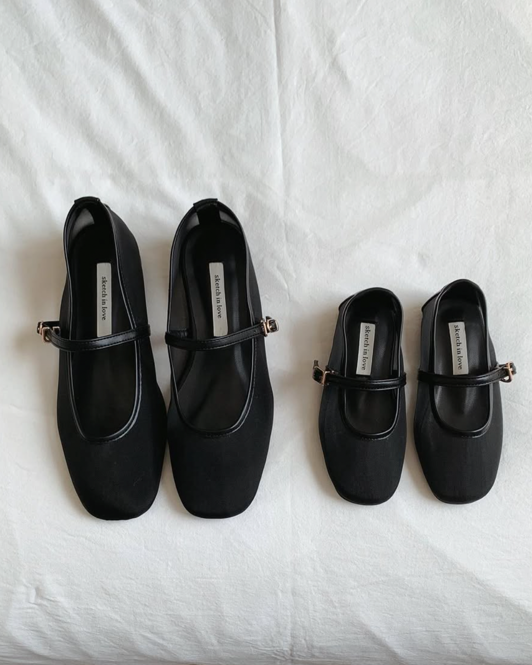 1016 Sheer Mesh Mary Janes (KID)