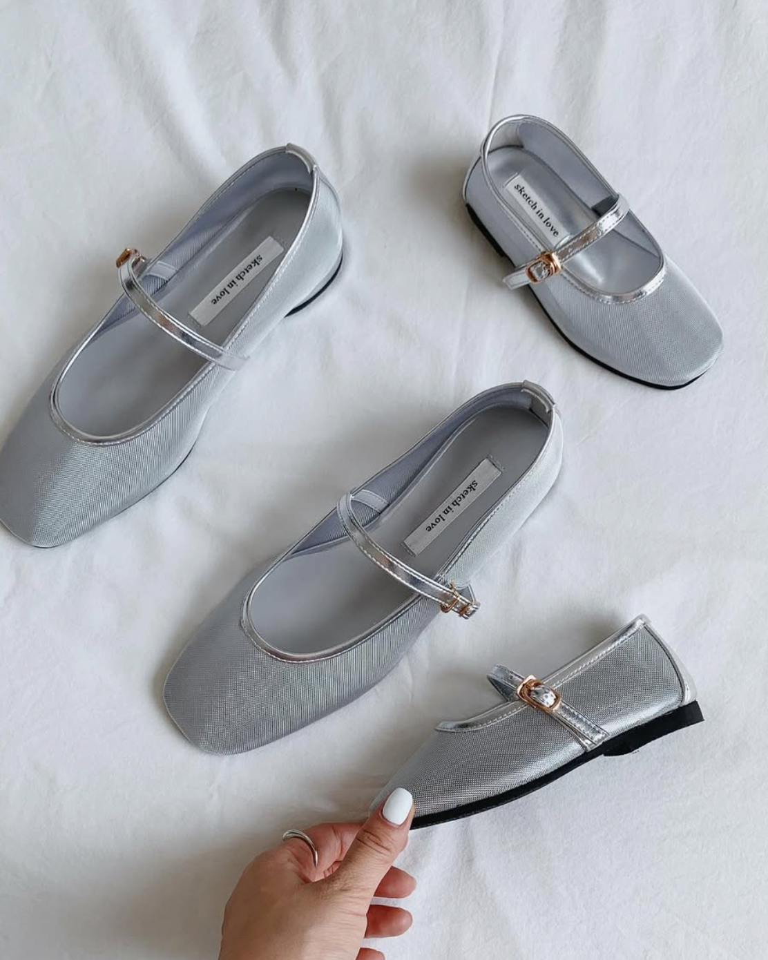 1016 Sheer Mesh Mary Janes (KID)