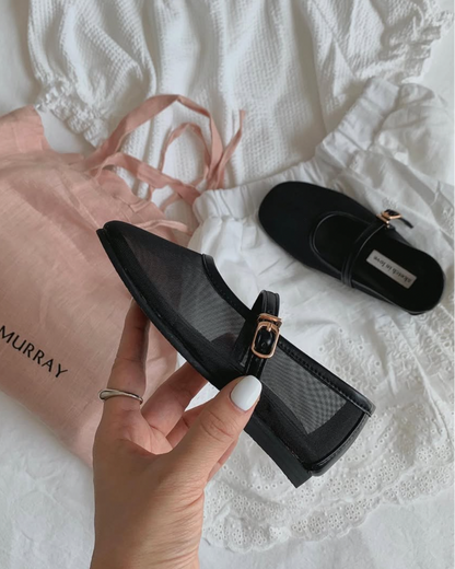 1016 Sheer Mesh Mary Janes (KID)
