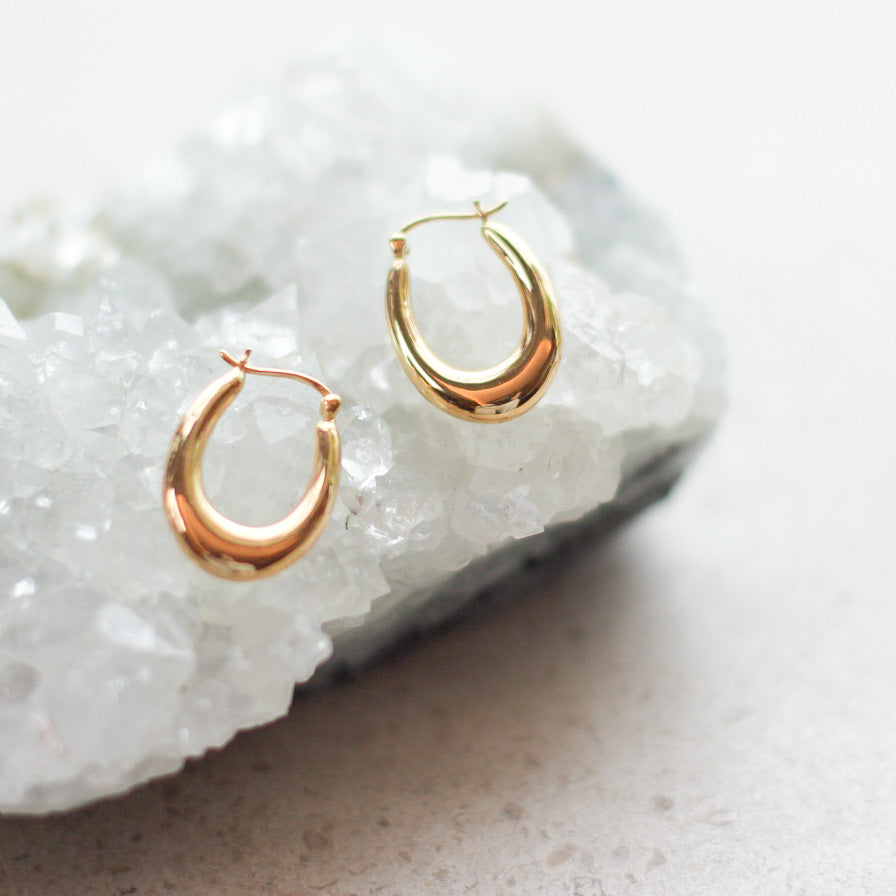 MoD Series | Oval Hoops 18K Earrings